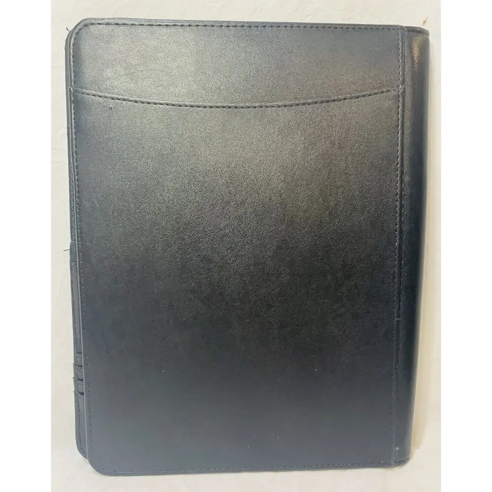 Case-it Padfolio Black Executive Leatherette Pockets Letter Size Writing Pad